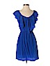 Amanda Uprichard 100% Silk Blue Casual Dress Size P (petite) - photo 1