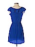 Amanda Uprichard 100% Silk Blue Casual Dress Size P (petite) - photo 2