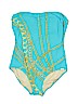 Maryan Mehlhorn Blue One Piece Swimsuit Size 14 C - photo 1