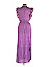 Feather & Find 100% Rayon Purple Casual Dress Size L - photo 2