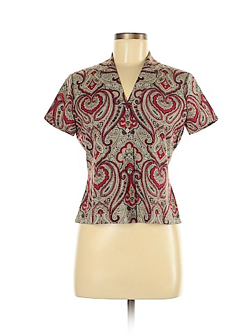 Jones New York Country Short Sleeve Silk Top (view 1)