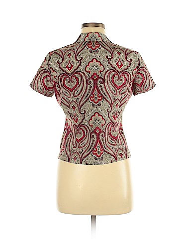 Jones New York Country Short Sleeve Silk Top (view 2)