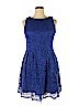 Danny And Nicole 100% Polyester Blue Casual Dress Size 14 - photo 1