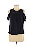 Crown & Ivy Blue Short Sleeve Top Size M (petite) - photo 1