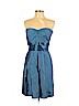 Ann Taylor 100% Silk Blue Cocktail Dress Size 14 - photo 1