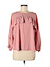 Halogen 100% Polyester Pink Long Sleeve Blouse Size M - photo 1