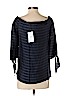 Theory 100% Cupro Blue 3/4 Sleeve Blouse Size P (petite) - photo 2