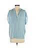 Vince. 100% Polyester Blue Short Sleeve Blouse Size XS - photo 1