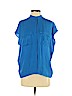 Vince. 100% Polyester Blue Short Sleeve Blouse Size XXS - photo 1