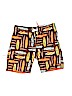 Mossimo Supply Co. 100% Polyester Print Brown Board Shorts Size 6 - 7 - photo 1