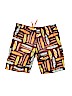 Mossimo Supply Co. 100% Polyester Print Brown Board Shorts Size 6 - 7 - photo 2