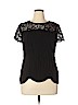 Ann Taylor LOFT Outlet 100% Rayon Black Short Sleeve Blouse Size XL - photo 1