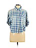 Mossimo Supply Co. 100% Cotton Blue 3/4 Sleeve Button-Down Shirt Size L - photo 1