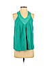 Alice + Olivia Green Sleeveless Silk Top Size XS - photo 1