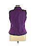 Signature by Larry Levine 100% Cotton Purple Sleeveless Button-Down Shirt Size XL (petite) - photo 2