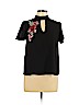 Lily White 100% Polyester Black Short Sleeve Blouse Size M - photo 1