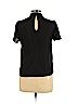 Lily White 100% Polyester Black Short Sleeve Blouse Size M - photo 2