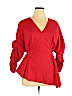 Project Runway Red 3/4 Sleeve Blouse Size XL - photo 1