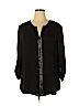Maurices 100% Polyester Black 3/4 Sleeve Blouse Size XL - photo 1