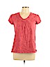 SONOMA life + style 100% Cotton Red Short Sleeve Top Size L (petite) - photo 1