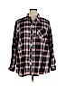 Sonoma Goods for Life 100% Cotton Burgundy 3/4 Sleeve Button-Down Shirt Size 3X - photo 1