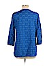 MICHAEL Michael Kors 100% Cotton Blue 3/4 Sleeve Blouse Size L - photo 2