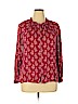 Lucky Brand 100% Viscose Red Long Sleeve Blouse Size XL - photo 1