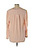 Joie 100% Polyester Tan Long Sleeve Blouse Size L - photo 2