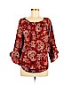 Ann Taylor LOFT Outlet 100% Polyester Red 3/4 Sleeve Blouse Size M (petite) - photo 1