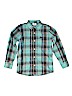 Old Navy Checkered-gingham Blue Long Sleeve Button-Down Shirt Size 12 - photo 1
