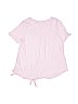 Old Navy 100% Cotton Solid Pink Short Sleeve T-Shirt Size 8 - photo 2