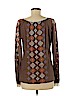 Tory Burch 100% Cotton Brown Long Sleeve Blouse Size 6 - photo 2