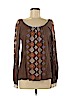 Tory Burch 100% Cotton Brown Long Sleeve Blouse Size 6 - photo 1