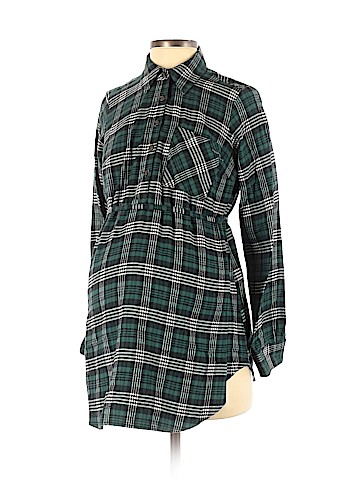 Isabel Maternity Long Sleeve Button-Down Shirt (view 1)