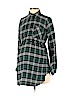 Isabel Maternity 100% Cotton Green Long Sleeve Button-Down Shirt Size XS - photo 1