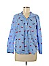 Talbots 100% Cotton Blue Long Sleeve Button-Down Shirt Size L (petite) - photo 1