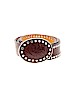 Express 100% Leather Print Brown Leather Belt Size L - photo 1