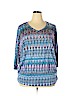 Gloria Vanderbilt Blue 3/4 Sleeve Top Size 2X - photo 1