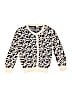 H&M 100% Cotton Print Ivory Cardigan Size 6 - photo 1
