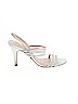 Nina 100% Leather Silver Heels Size 7 - photo 1