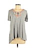 Ella Moss Gray Short Sleeve Top Size M - photo 1