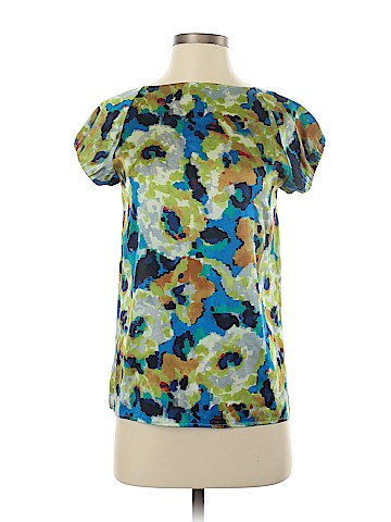 Theory Short Sleeve Silk Top (view 1)