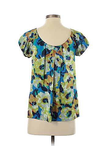 Theory Short Sleeve Silk Top (view 2)
