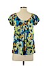 Theory Green Short Sleeve Silk Top Size P (petite) - photo 2