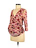 Sweet Pea Maternity 100% Nylon Pink 3/4 Sleeve Blouse Size M - photo 1