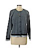 KAREN LESSLY 100% Acrylic Gray Cardigan Size L (petite) - photo 1