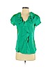Banana Republic 100% Polyester Green Short Sleeve Blouse Size S (petite) - photo 1