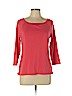 Talbots 100% Pima Cotton Pink 3/4 Sleeve T-Shirt Size L (petite) - photo 1