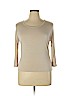 Max Mara Tan 3/4 Sleeve Top Size XL - photo 1