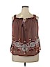 Adiva 100% Polyester Brown Sleeveless Blouse Size XL (petite) - photo 1